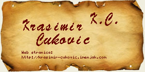 Krasimir Ćuković vizit kartica
